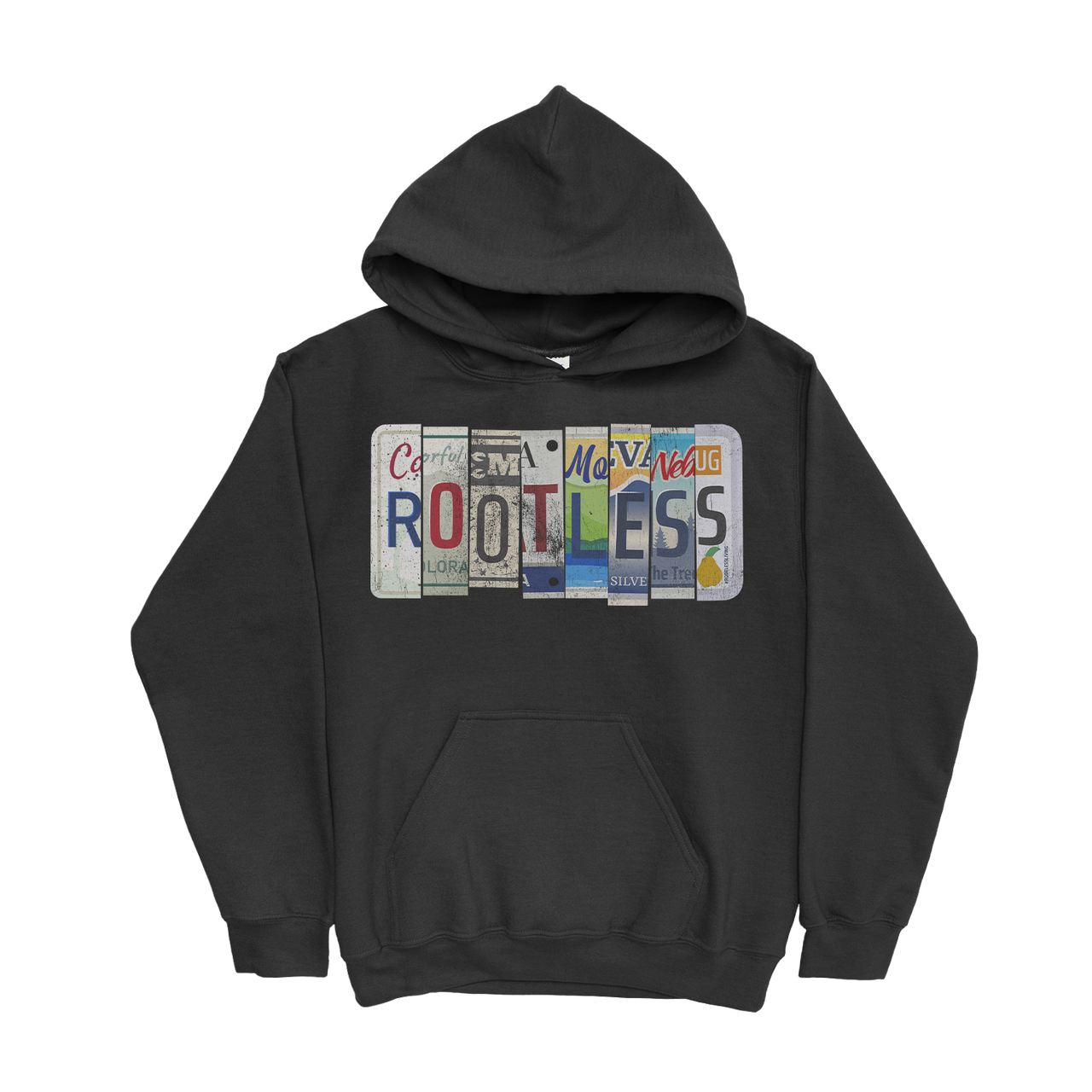 Rootless Living License Plate Hoodie