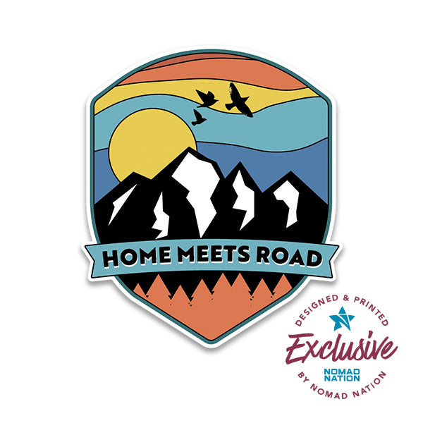 Home Meets Road Logo Sticker