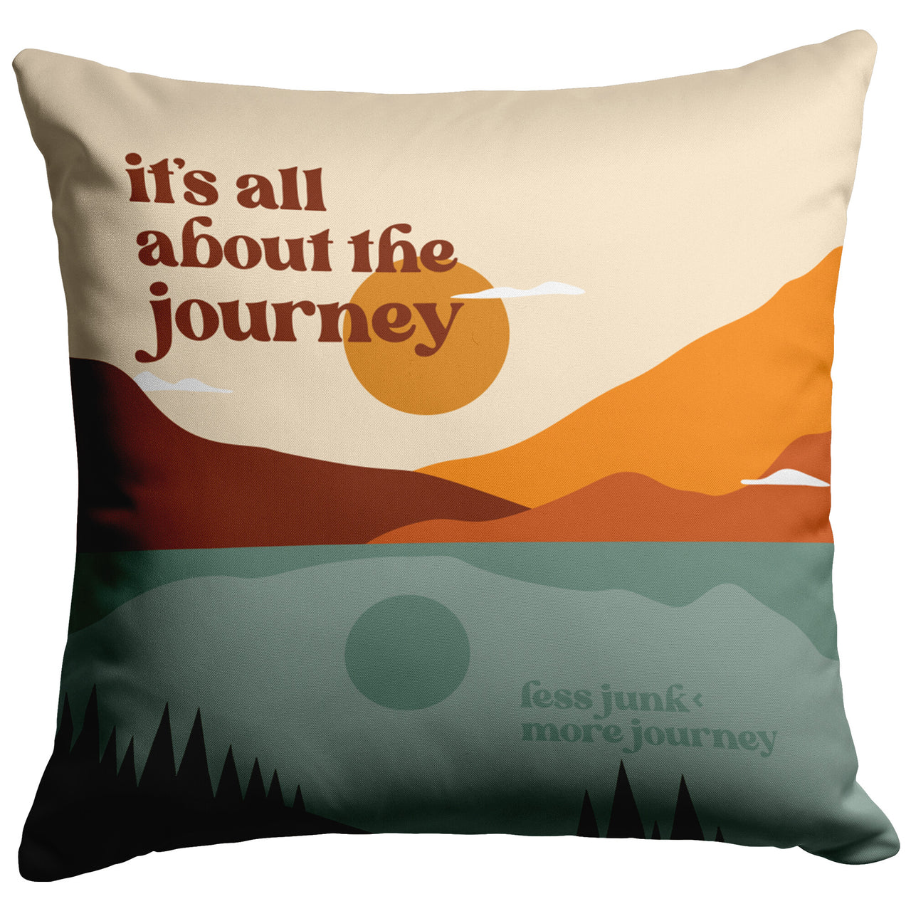 It's All About The Journey Boho Scene Pillow