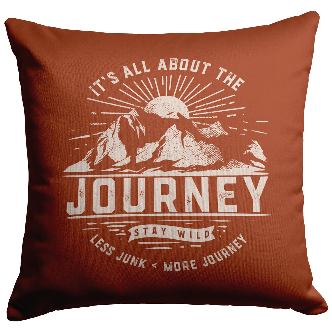 It's All About The Journey Rust Pillows