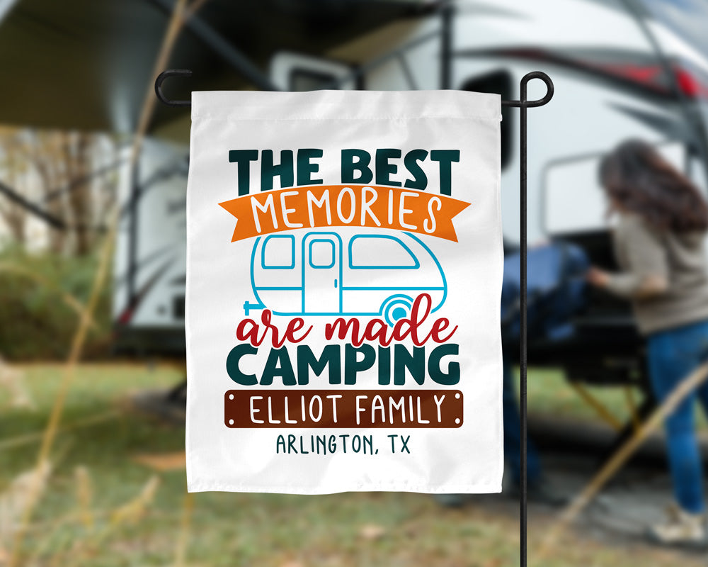 NSG The Best Memories Are Made Camping Flag